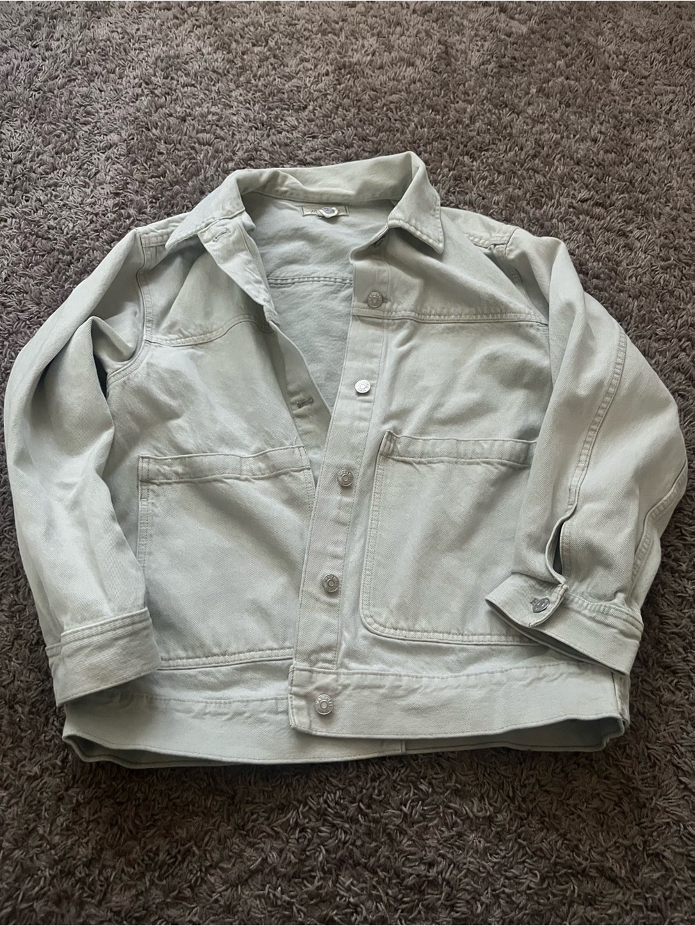 Madewell Light Green Jean Jacket